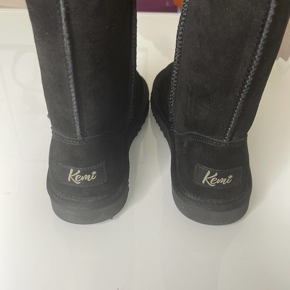 Kemi Bella Short Suede Faux Fur Boots Size 6 - Picture 6 of 11